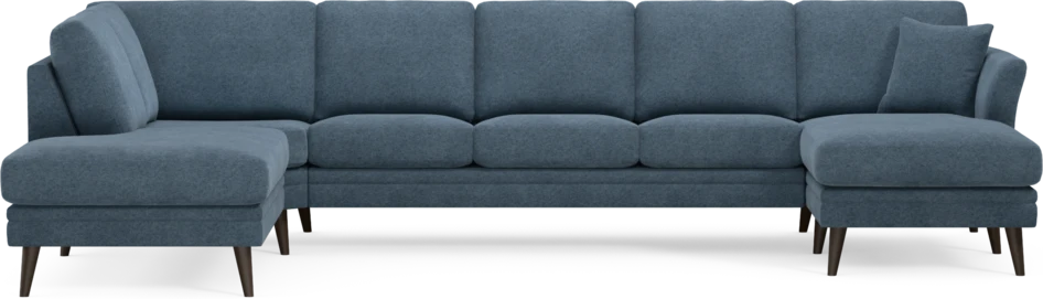 Eden - 3-sits soffa med divan vänster och schäslong höger - Blå