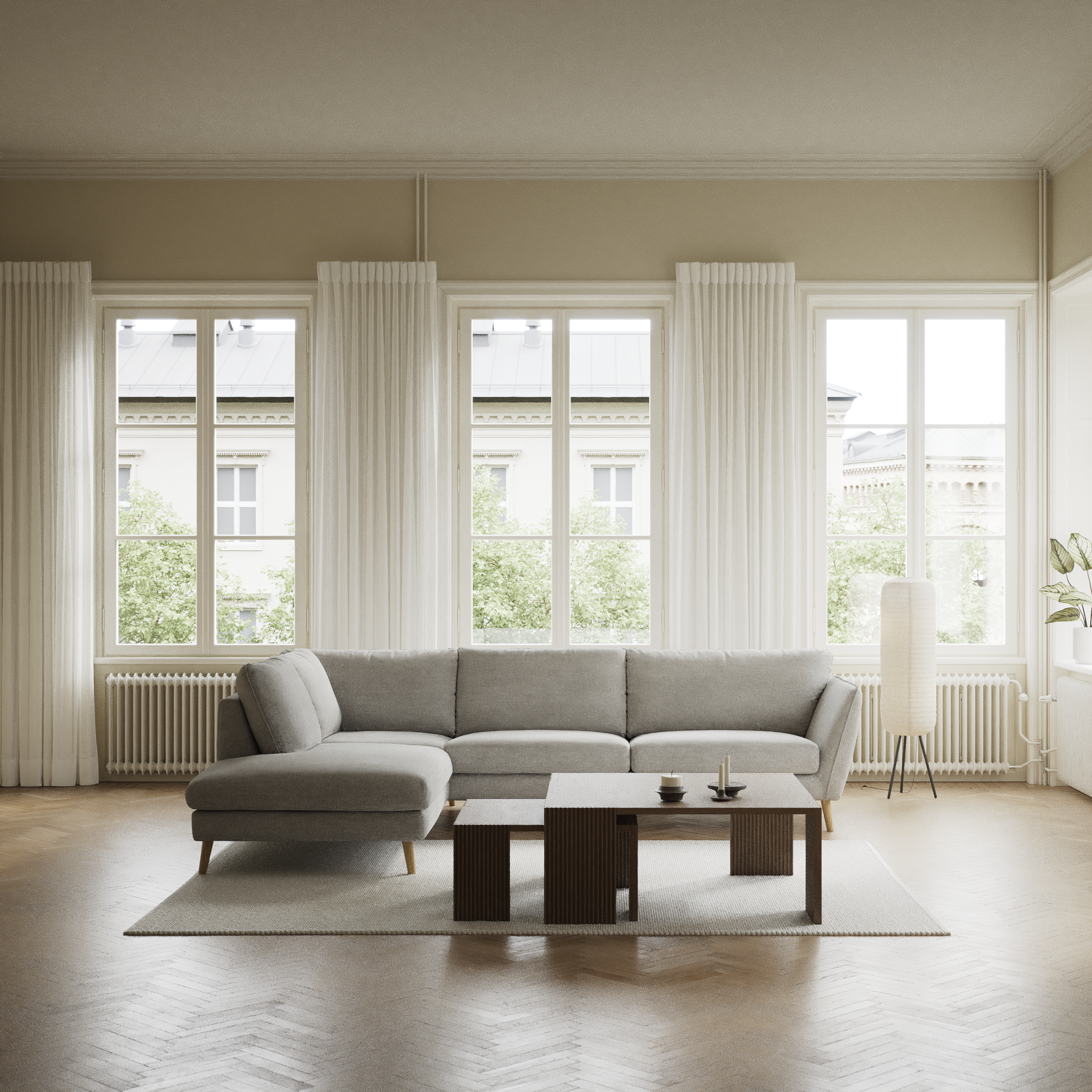 Madison, 3-sits soffa med divan vänster