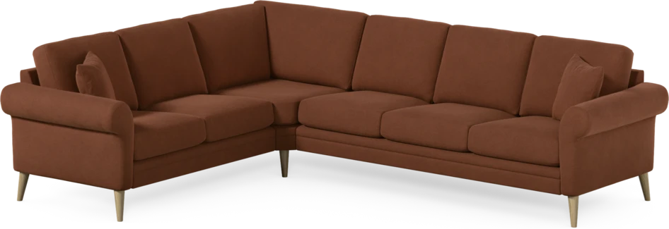 Eden - Hörnsoffa, 2+3-sits - Orange
