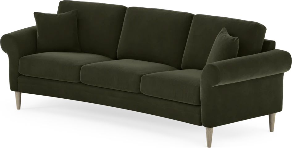 Eden - 3-sits soffa svängd - Grön