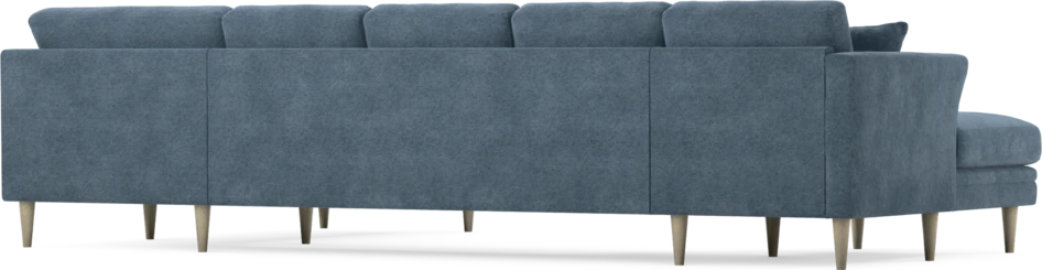 Eden - 3-sits soffa med schäslong vänster och divan höger - Blå