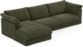 Cherrie Klädsel -  3-sits soffa med schäslong vänster - Grön