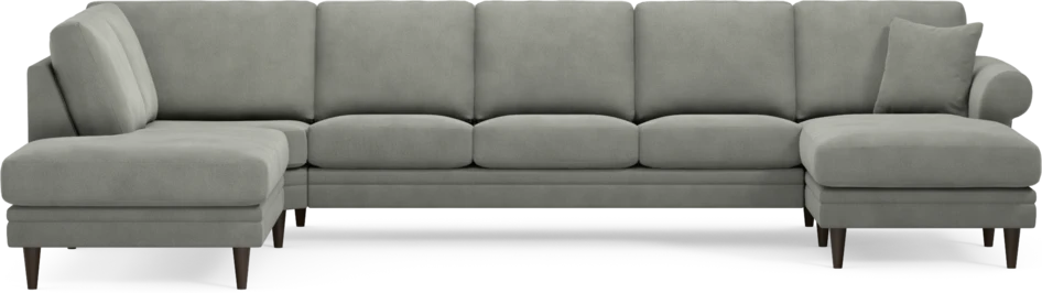 Eden - 3-sits soffa med divan vänster och schäslong höger - Grå