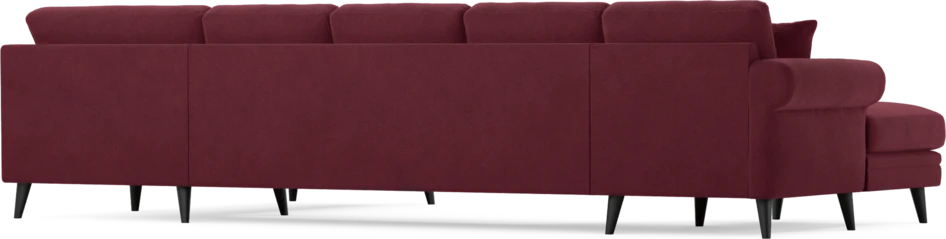 Eden - 3-sits soffa med schäslong vänster och divan höger - Röd