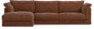 Cherrie Klädsel -  3-sits soffa med schäslong vänster - Orange