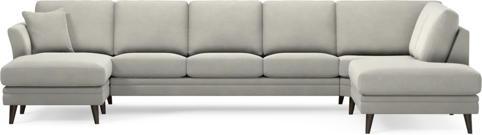 Eden - 3-sits soffa med schäslong vänster och divan höger - Grå