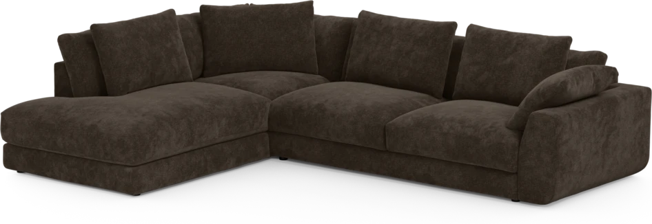 Amie - 3-sits med divan vänster - Brun
