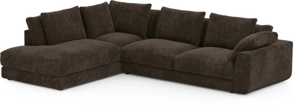 Amie - 3-sits med divan vänster - Brun