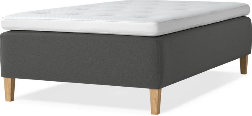 Delux Dream - Ramsäng, enkelsäng med bäddmadrass - Grå