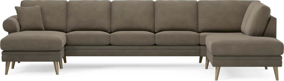 Eden - 3-sits soffa med schäslong vänster och divan höger - Beige