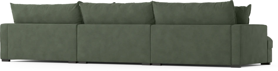 Rossi - 4-sits soffa med schäslong XL höger - Grön