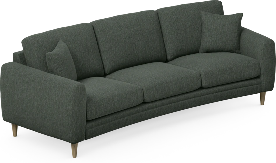 Eden - 3-sits soffa svängd - Grön