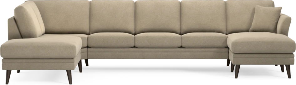 Eden - 3-sits soffa med divan vänster och schäslong höger - Beige