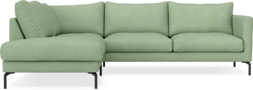 Impression Delux - 3-sits soffa med divan vänster - Grön