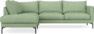 Impression Delux - 3-sits soffa med divan vänster - Grön