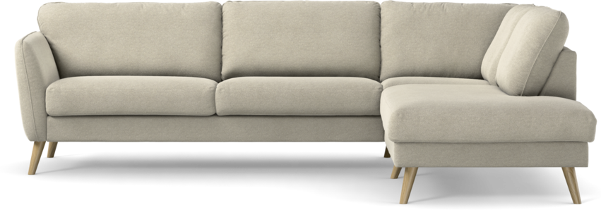 Bridge - 3-sits soffa med divan höger - Grå