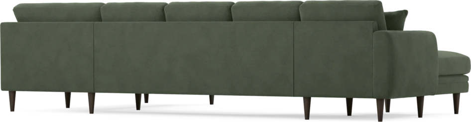 Eden - 3-sits soffa med schäslong vänster och divan höger - Grön