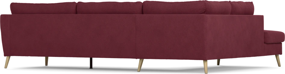 County - 2,5-sits soffa med divan vänster - Röd