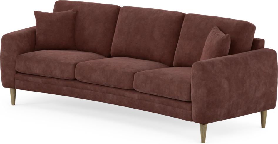 Eden - 3-sits soffa svängd - Röd