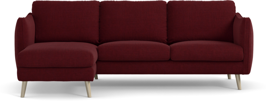 Madison Lux - 2-sits soffa med schäslong vänster - Röd