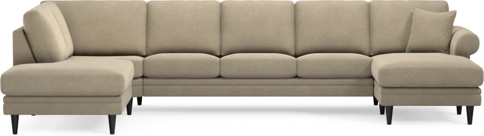 Eden - 3-sits soffa med divan vänster och schäslong höger - Beige