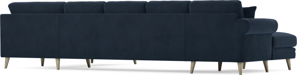 Eden - 3-sits soffa med schäslong vänster och divan höger - Blå