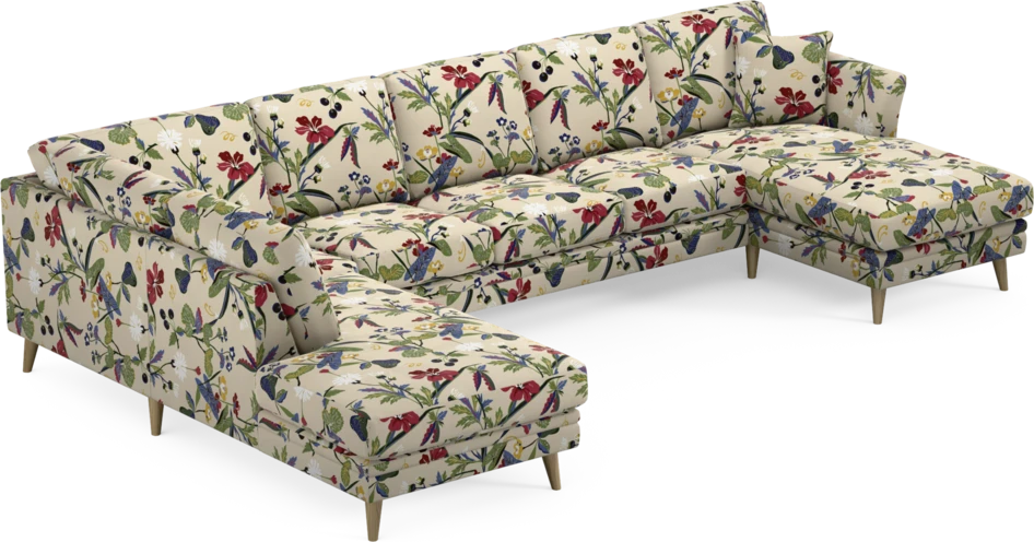 Eden - 3-sits soffa med divan vänster och schäslong höger - Flerfärgad