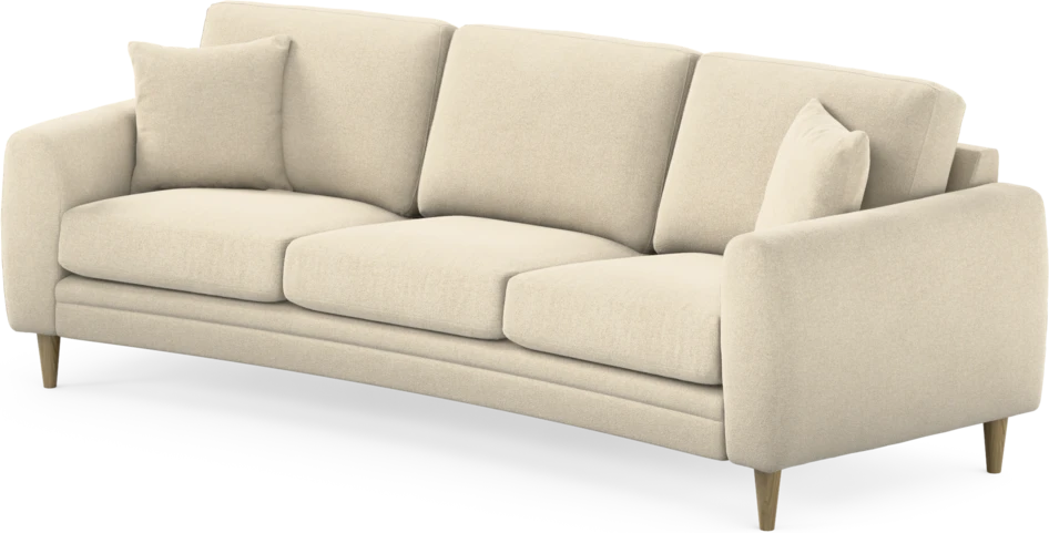 Eden - 3-sits soffa svängd - Beige
