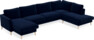 Bridge - 3-sits soffa med schäslong vänster och divan höger - Blå
