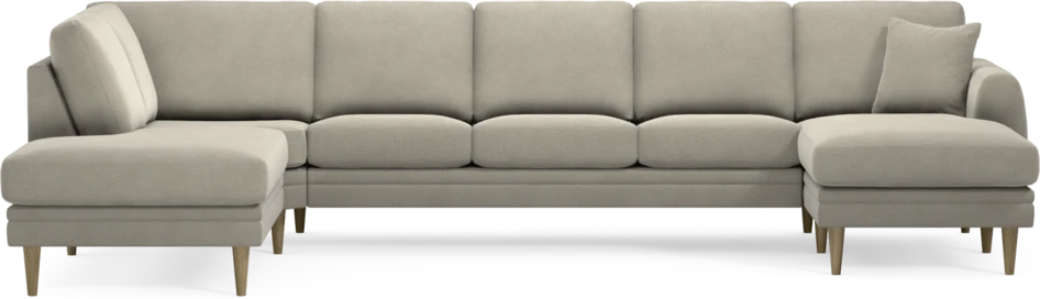 Eden - 3-sits soffa med divan vänster och schäslong höger - Brun