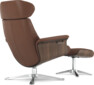 Timeout - Fåtölj och fotpall - Brun