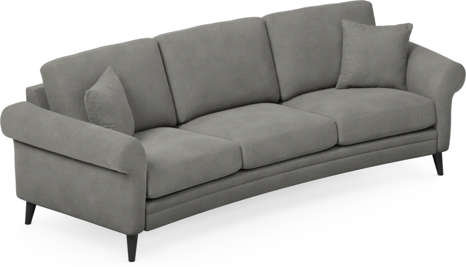 Eden - 3-sits soffa svängd - Grå