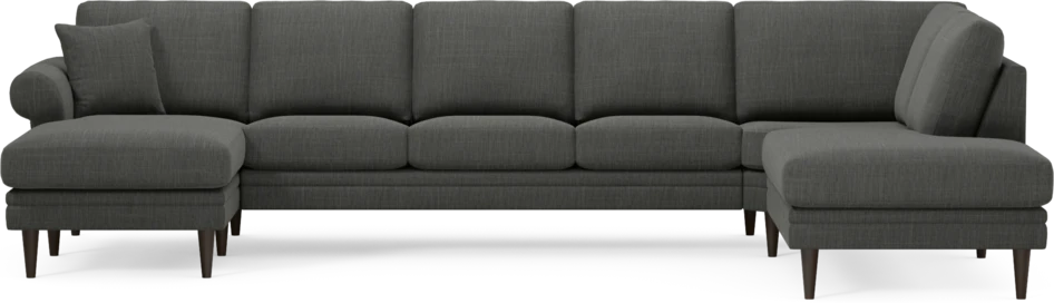 Eden - 3-sits soffa med schäslong vänster och divan höger - Grå