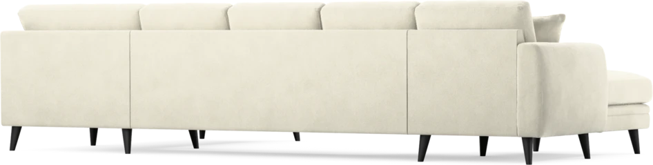 Eden - 3-sits soffa med schäslong vänster och divan höger - Vit
