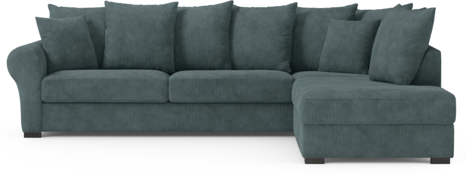 Town - 3-sits soffa med divan höger - Blå