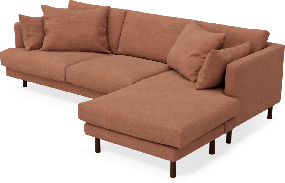 Harper - 4-sits med schäslong höger  - Orange