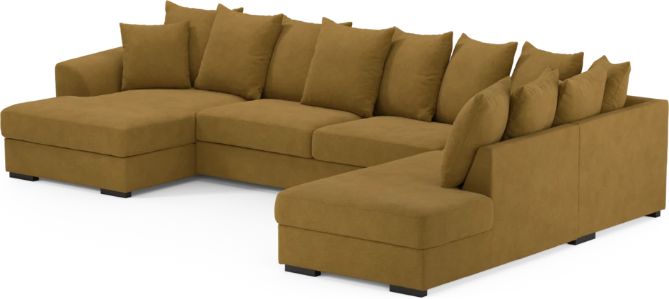 Town - 3-sits soffa med divan höger och schäslong vänster - Gul