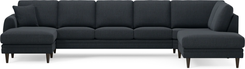 Eden - 3-sits soffa med schäslong vänster och divan höger - Blå