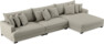 Rossi - 4-sits soffa med schäslong XL höger - Grå