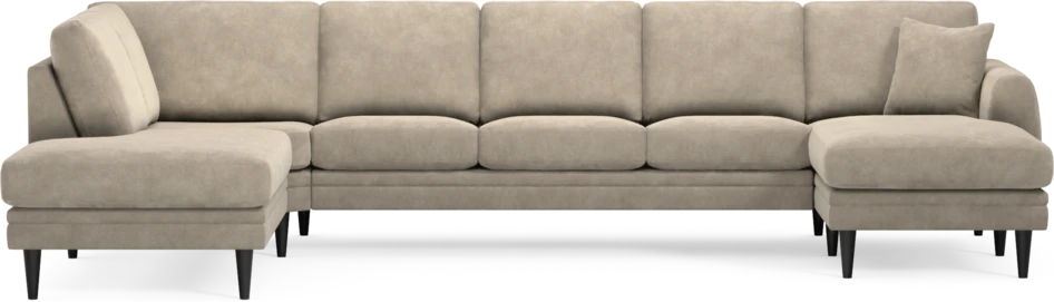 Eden - 3-sits soffa med divan vänster och schäslong höger - Beige
