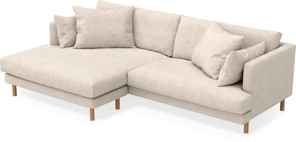 Harper - 4-sits med schäslong XL vänster - Vit