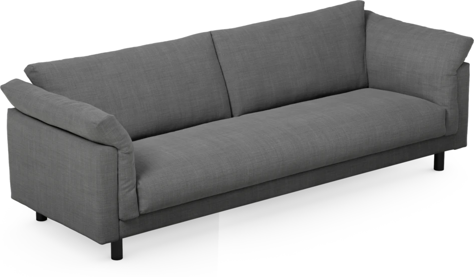 Cherrie - 4-sits soffa, hel dyna, fast klädsel - Grå