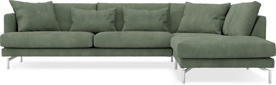 Harper - 3-sits soffa med divan höger - Grön