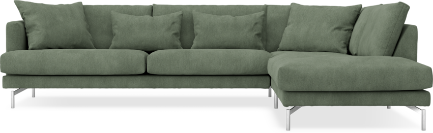 Harper - 3-sits soffa med divan höger - Grön