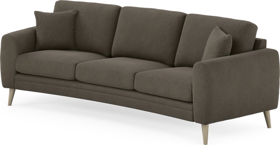 Eden - 3-sits soffa svängd - Brun