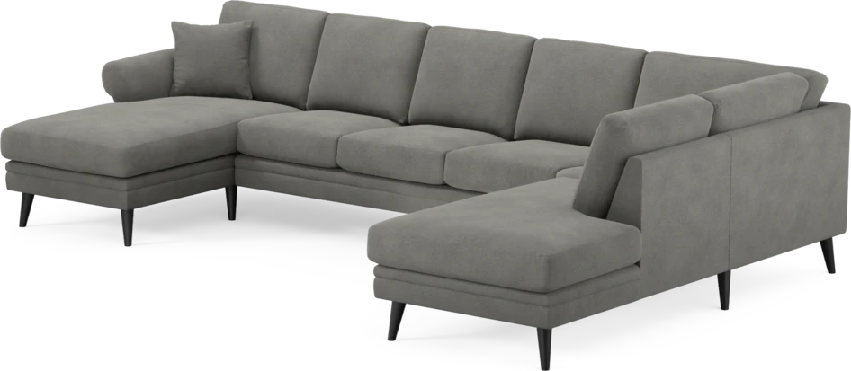 Eden - 3-sits soffa med schäslong vänster och divan höger - Grå