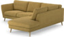 Madison - 2-sits soffa med divan höger - Gul