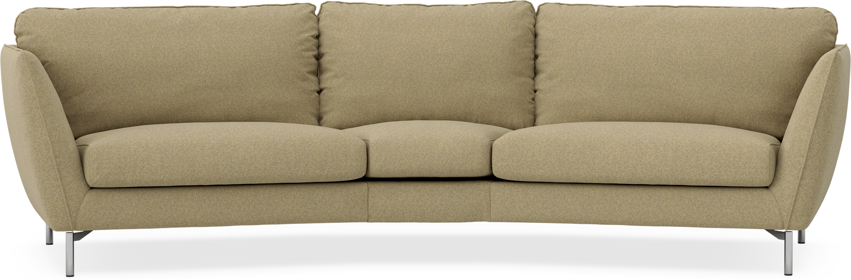 Madison - 3-sits soffa svängd, 90 cm - Gul