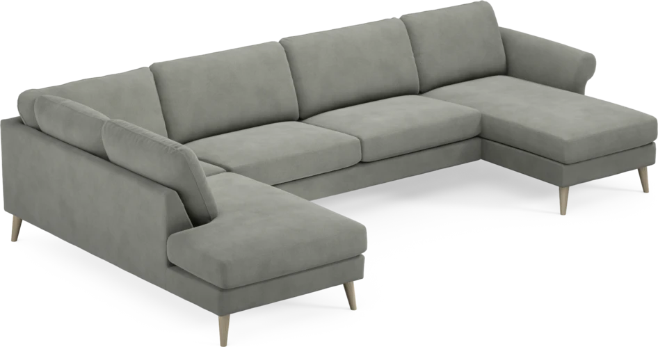 Bridge - 3-sits soffa med divan vänster och schäslong höger - Grå