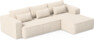 Ide - Bäddsoffa 3-sits med schäslong höger - Vit